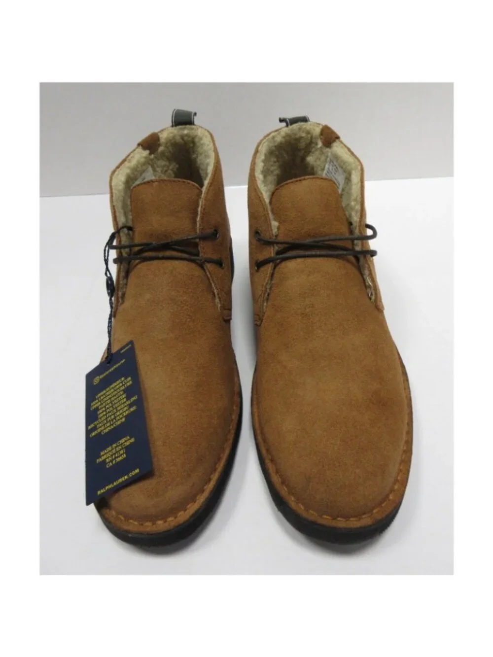 Polo Ralph Lauren Boots 11 D Talan Chukka Suede Polar Fleece Lined NEW